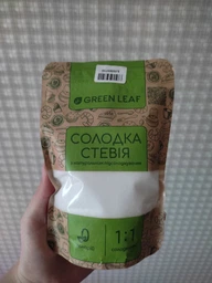 Заменитель сахара Green Leaf Сладкая стевия 1:1 ДП 250 г (4820236270697)