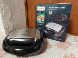 Бутербродница 4 в 1 2200W Мультимейкер, Гриль, Сендвичница, Вафельница, Орешница, со съемными формами Rainberg RB5408 Original фото от покупателей 16