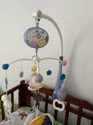 Музыкальный мобиль на кроватку Baby Bell Animals с проектором и пультом управления фиолетовый