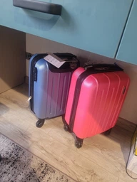 Пластикова валіза ручна поклажа Lowcost лоукост Wizz Air 40 x 20 x 30 бежева фото від покупців 9
