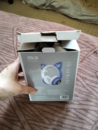 Бездротові дитячі світяться навушники котячі вушка Bluetooth 5.0 складні CAT STN-28 з вбудованим мікрофоном Mp3 MicroSD і кольоровим підсвічуванням Рожеві фото від покупців 19