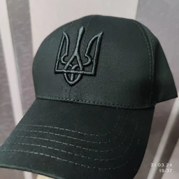 Кепка с черным Гербом / Трезубцем Украины патриотическая Черная M (56-58 см) (GU-129988UM) фото от покупателей 3