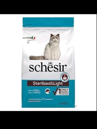 Корм Schesir Cat Sterilized & Light сухой монопротеиновый с рыбой для кастрированных котов или котов склонных к полноте 0.4 кг