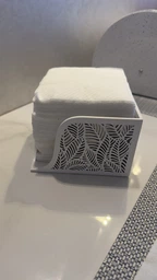 Деревянная салфетница VANZA Leaf белая