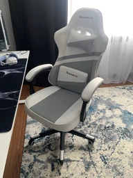 Ігрове крісло HUZARO FORCE 4.4 White Mesh Оббивка тканина Білий фото від покупців 12