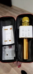 Караоке микрофон Беспроводной портативный Bluetooth микрофон-караоке Q7-WS c чехлом