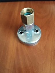 Перехідник для заправки газових балонів з різьбою 3/8" (16 мм) ліва з адаптером під газовий пістолет Tomasetto 00054 .16