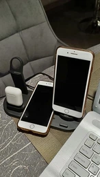 Беспроводная зарядная док-станция 15W 4в1 Smart Fast Wireless Charger универсвльная для iPhone, Android, Apple Watch, ApplePods, AirPods, Samsung и всех телефонов, наушников, смарт-часов с функцией беспроводной зарядки Qi фото от покупателей 16