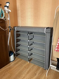 Тканинний шафа HCX для речей та взуття «T2712 gray» 118х30х110 см Сірий фото від покупців 7