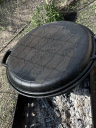 Казан Maysternya 12 л, Ø 40см чавунний WOK з кришкою-сковородою. Вага 12кг (V12CP) фото від покупців 3