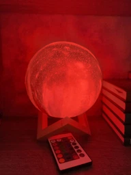 Нічник у вигляді Місяця 3D Moon Light USB+ пульт 16 режимів (SH778072) фото від покупців 2