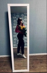 Зеркало напольное Фацет Insingl XS Белое 150*39 см. ISXSW фото от покупателей 4