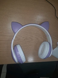 Навушники Bluetooth бездротові з котячими вушками Cat, накладні акумуляторні навушники з RGB підсвічуванням, вбудованим мікрофоном, MP3 плеєром, підтримкою microSD, USB, AUX, складні навушники Рожеві KTC-82-Pink фото від покупців 19