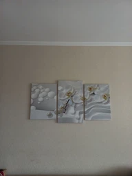 Модульная картина в спальню, гостинную Орхидея Абстракция (53x100см) Art-571_3