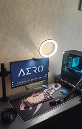 Кольцевая светодиодная цветная лампа RGB LED MJ26 Набор блогера селфи кольцо со штативом Мультиколор 26 см фото от покупателей 10