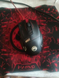 Игровая компьютерная мышка Marvo G909L USB с ковриком G1 Black/Red