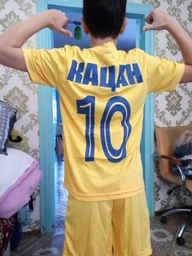 Футбольна форма дитяча збірної України з вашим прізвищем та номером, колір, жовтий, на зріст 155-164 вік 11-14 років (GS164/YYT) фото від покупців 4