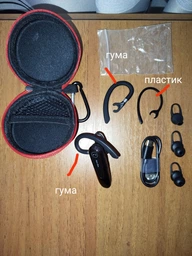 Гарнитура Bluetooth New Bee LC-B45 Black + чехол гарантия 1 год B45BLRU русская озвучка фото от покупателей 8