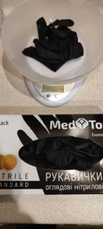 Одноразовые перчатки MedTouch нитриловые без пудры Размер M 100 шт Черные (4820226660071/Н325915) фото от покупателей 1