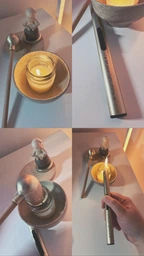 Кухонная зажигалка для газовых плит свечей духовки газовая с пьезоэлементом универсальная бытовая для кухни металлическая черная