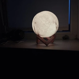 Аккумуляторный ночник светильник 3D MOON LAMP Луна 15 см с пультом управления 16 цветов