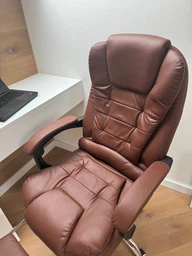 Крісло керівника з підставкою для ніг VIRGO X9 Brown фото от покупателей 2