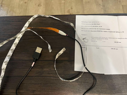 Світлодіодна LED стрічка 1м з живленням від повербанка або USB , колір холодний білий, 6000к фото від покупців 1