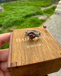 Вінтажна срібна каблучка з червоним фіанітом (АРТ. №960) Розмір 18.5 Dadiverin Jewelry фото от покупателей 2