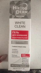 Вибілювальний гель для вмивання Біокон Hirudo Derm White Line White Clean (4820008318732) фото від покупців 3