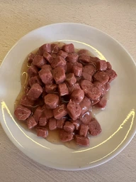 Упаковка вологого корму для дорослих котів М'ясна Миска шматочки в соусі зі смаком птиця 100 г 24 шт. фото від покупців 8