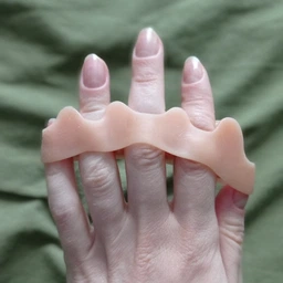 Силіконовий міжпальцевий коректор роздільник пальців Hallux Valgus Beige