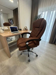 Крісло керівника з підставкою для ніг VIRGO X9 Brown фото від покупців 2