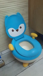 Дитячий горщик Babyhood Лисиця з поліуретановим кільцем блакитний (BH-113FB) (6923149603328) фото від покупців 3