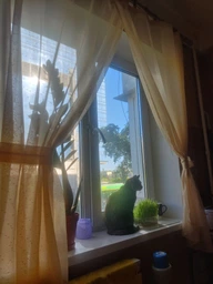 Штори тюлеві кухонні Adagio Windows Decor світло-бежеві у смужку у розмірах 2,7х1,7м