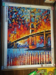 Алмазна вишивка алмазна мозаїка Барвистий міст 50x40