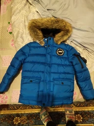 Детская зимняя длинная куртка для мальчика Minoti 15coat 44 39614JNR 92-98 см Синяя (5063025184068)