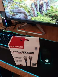 Кабель Promate PrimeLink8K-500 HDMI to HDMI 2.1 UHD HDR 5 м Grey (primelink8k-500.grey) фото от покупателей 4
