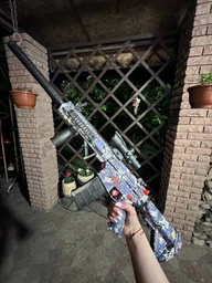 Дитячий Автомат M4A1 (M4 Viper,M416) акумуляторний на орбізах (гелеві кульки) + Глушник + Оптика + Магазини (Spaceman) Білий (423733611) фото від покупців 4