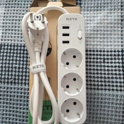 Сетевой фильтр-удлинитель RZTK Power Strip 3+3 USB-A White 1.5 м фото от покупателей 7