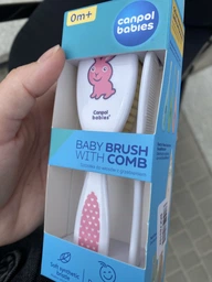 Щiтка для волосся м'яка + гребiнець Рожева Canpol babies 2/417_pin 5903407024172
