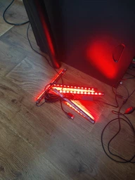 Підсвічування салону в машину RGB під ноги з пультом - РГБ освітлення в салон авто від USB, вологозахисна 4 х 12LED x 22см фото від покупців 2