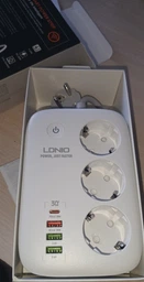 Мережевий подовжувач фільтр LDNIO SEW3452 WiFi Управління, 2500W, 3 розетки, 3USB/1Type-C, QC/PD, 3A/38W 2M, White фото від покупців 1