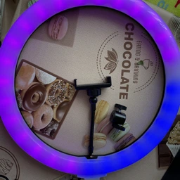 Кольцевая светодиодная лампа 36 см Led RGB для селфи фото от покупателей 4