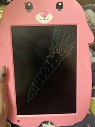 Детский графический цветной LCD планшет, доска для рисования и записей 9" со стилусом, Жёлтый фото от покупателей 1
