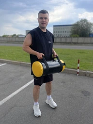 Мешок для кроссфита и фитнеса FI-6574-25 Материал: поливинилхлорид (PVC), нейлон. Размер: 56x22 см. Вес: 25 кг. Цвет: чёрный-жёлтый.