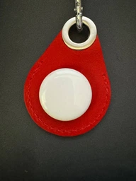 Шкіряний чохол-брелок для AirTag INCARNE Key Tag Бордо