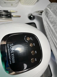Профессиональная LED+UV лампа для маникюра и наращивания ногтей SUN х15 MAX 66 LED 180 W белая фото от покупателей 2