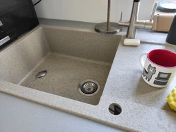 Каменная кухонная мойка Akvatika PREMIUM черная, прямоугольная гранитная мойка для кухни черного цвета из искусственного камня Akvatika (PREMIUM-4333002) фото от покупателей 1