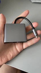 Переходник Type-C на HDMI USB 3.0, адаптер для MacBook Apple Samsung Asus HP Type-С USB-хаб 4K (TypeC-HUB-3in1-SL) Dark Grey фото от покупателей 15