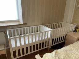 Детская кроватка МИЯ White от 0 до 4 лет из МДФ и массива бука фото от покупателей 3